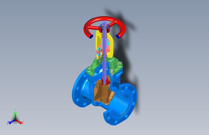 DN100 软密封明杆闸阀装配体.x_t