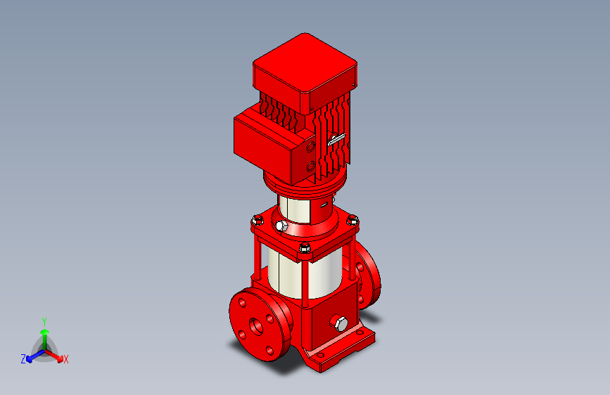 XBD-SL5PN25立式多级消防泵-DIN法兰XBD-3.0(1.0)-SL5-5