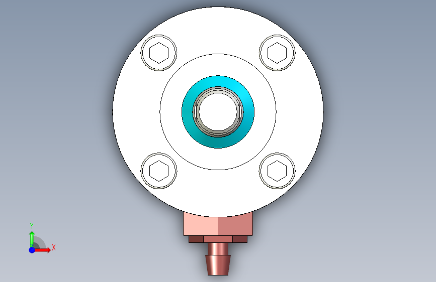 AHP默克尔Merkle液压油缸DHZ_160.25_14.00.201.10.AA11.EE33_DH_0_ 正面视图