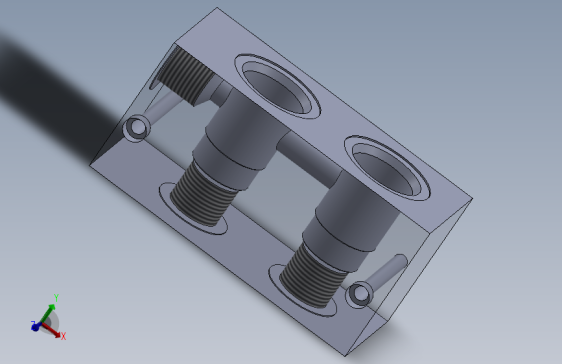 带腔室的液压块阀 (C-16-2) (带 3_4 英寸入口和出口端口)