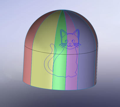 绘图在曲面上的投影