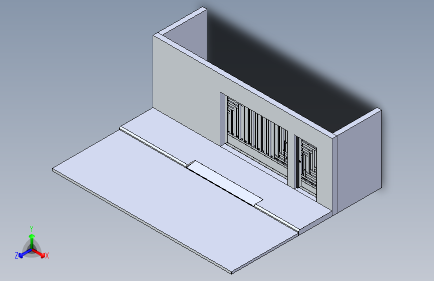 立面 8 米 门 3 米 x 2.10 米 门 1 米 x 2.10 米院墙们