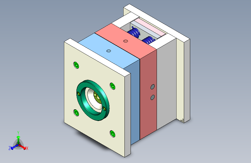 异形透盖注塑模具设计图纸-一模两腔MF1268504