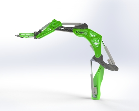 带夹持器5轴机械臂