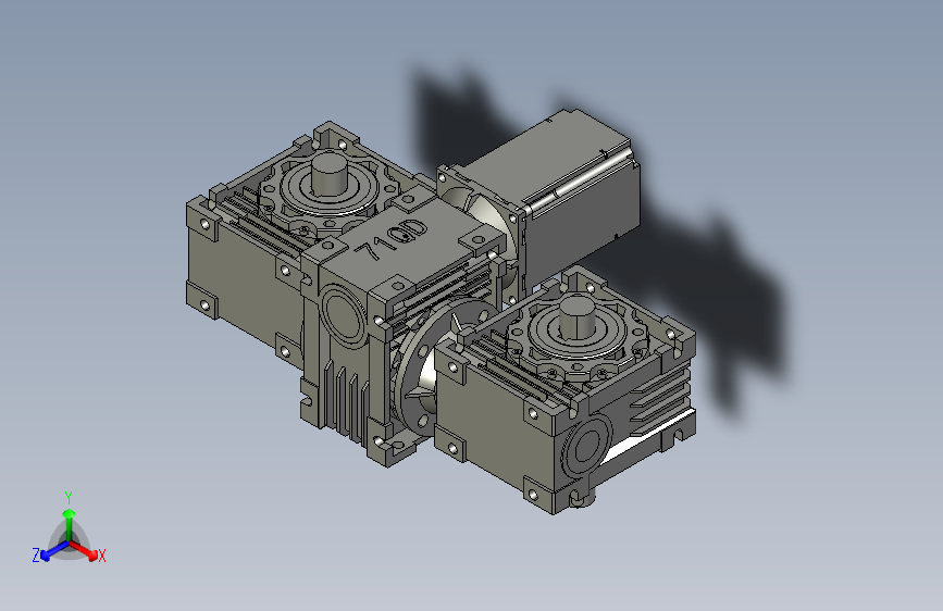 差速器配伺服电机_0.75KW-80伺服-QX-50-A4