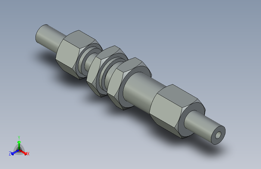 焊接式隔壁直通管接头_管接头65JB_T 966-2005