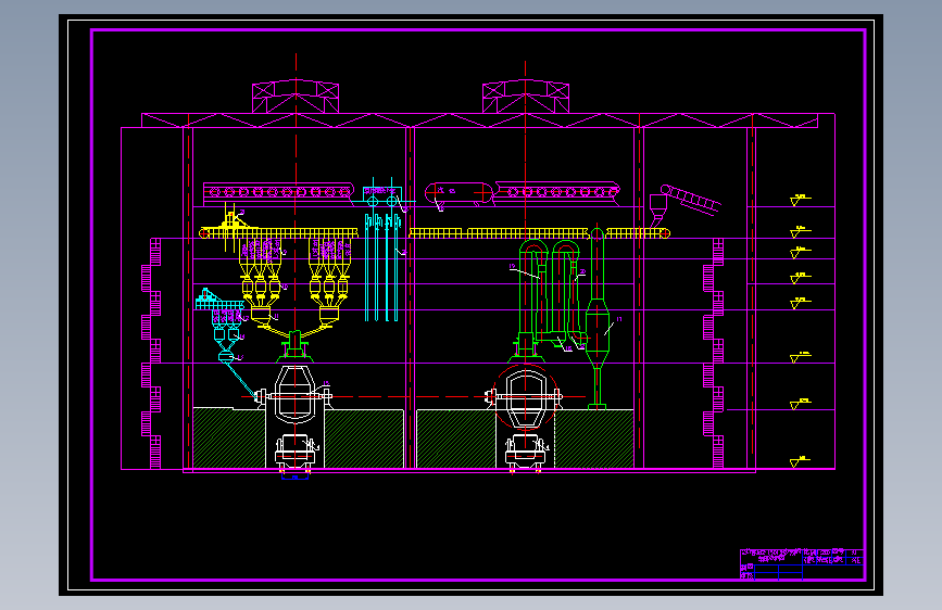 公称容量150t×2氧气转炉炼钢车间设计MF923800
