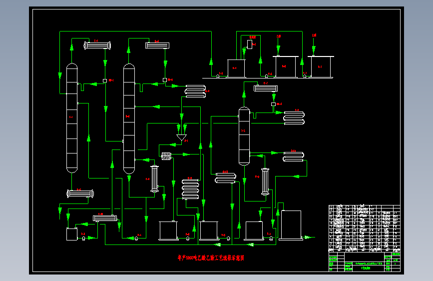 年产5000吨乙酸乙酯化工厂设计MF913106=250=A