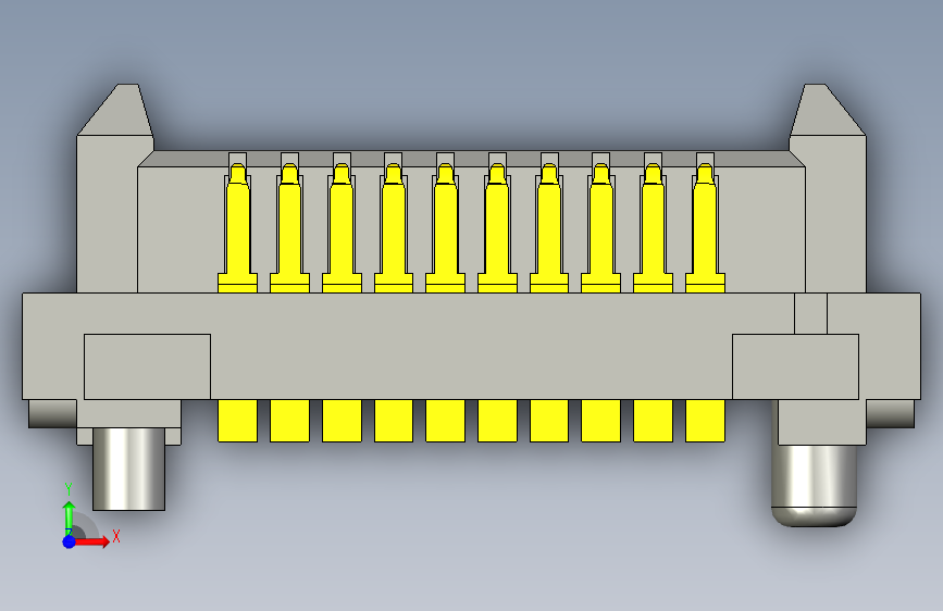 SAMTEC申泰连接器SEAM8-10-S02.0-S-06-2 正面视图