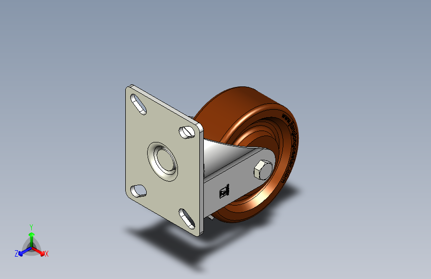 酚醛边刹轮_02底板脚轮_4×1.5