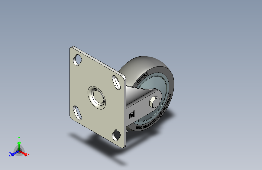 塑芯TPR边刹轮03底板脚轮_4