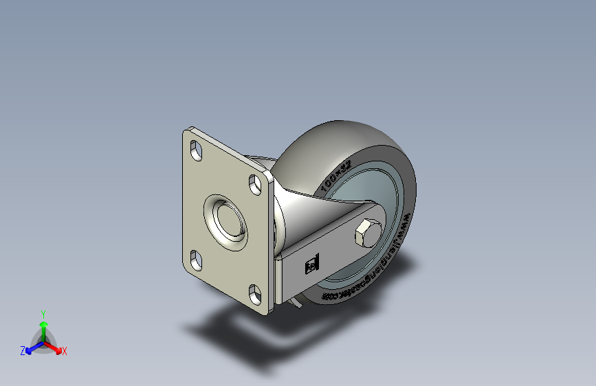 塑芯TPR边刹轮01底板脚轮_4