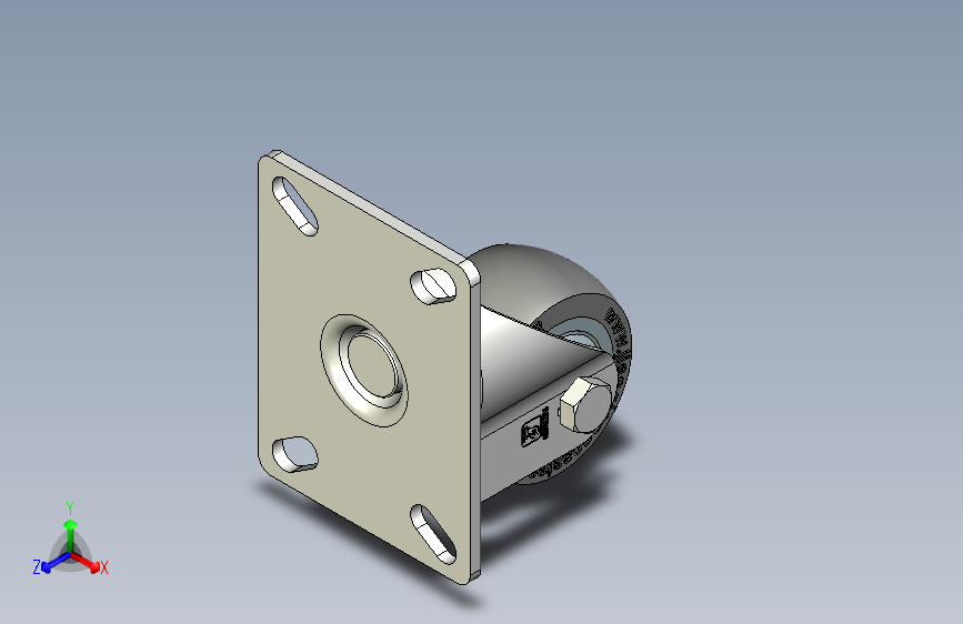 塑芯TPR活动轮02底板脚轮_2.5