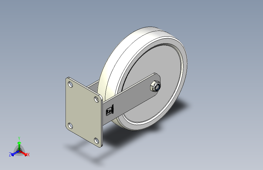 27系列MC尼龙平底固定轮_4