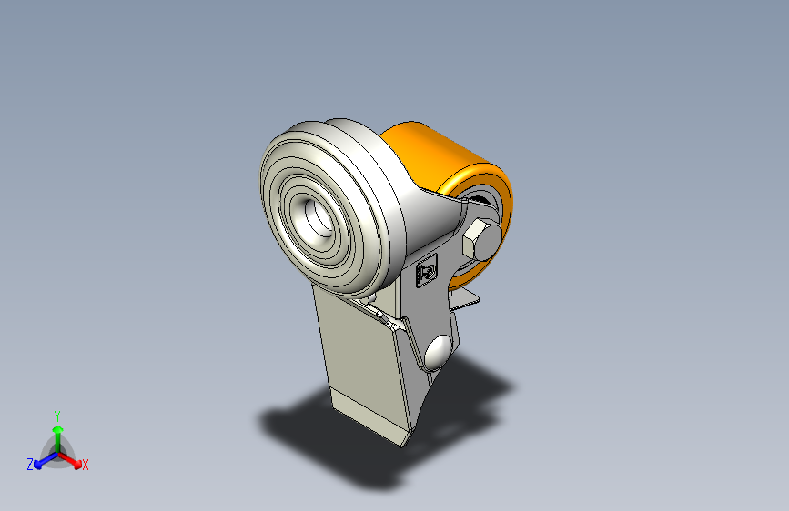 30系列PU孔顶刹车轮_35