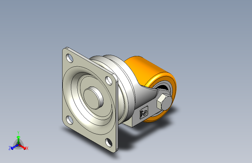 30系列PU平底活动轮_35