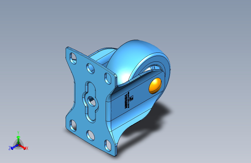 SS42系列（不锈钢304）中型TPR固定脚轮_2.5寸固定