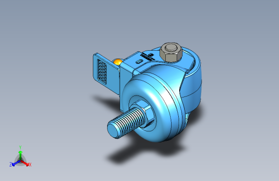 55系列-带加强筋型低重心活动丝杆刹车脚轮_2