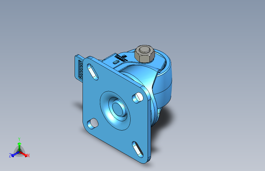 55系列-带加强筋型低重心活动刹车脚轮_2