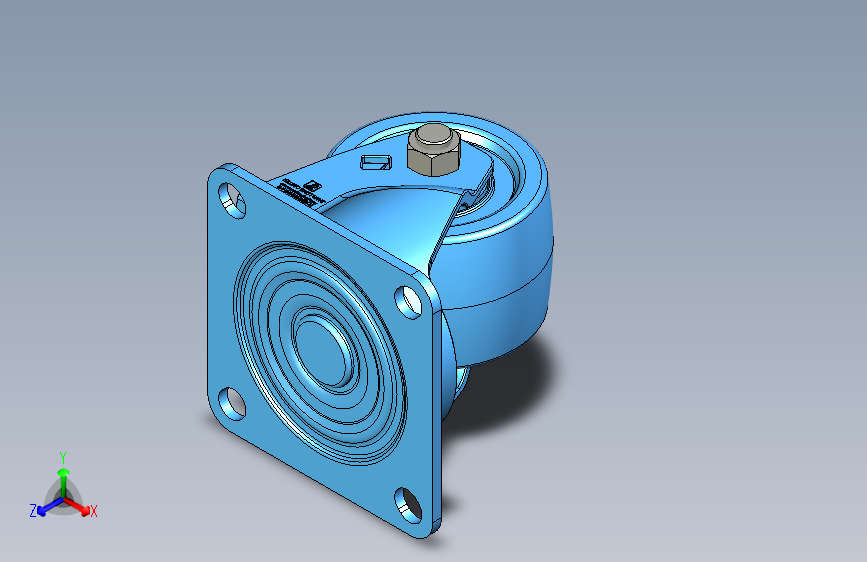 55系列-带加强筋型低重心活动脚轮