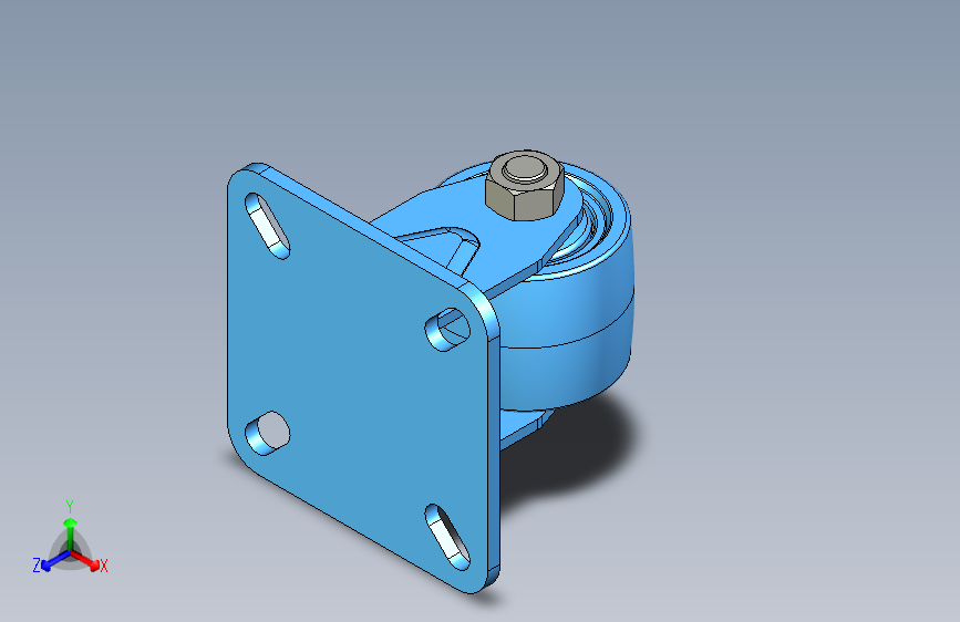55系列-带加强筋型低重心固定脚轮_2