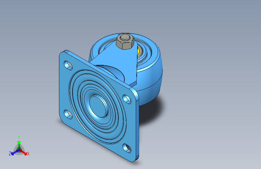54系列美式焊接型低重心脚轮_3寸活动