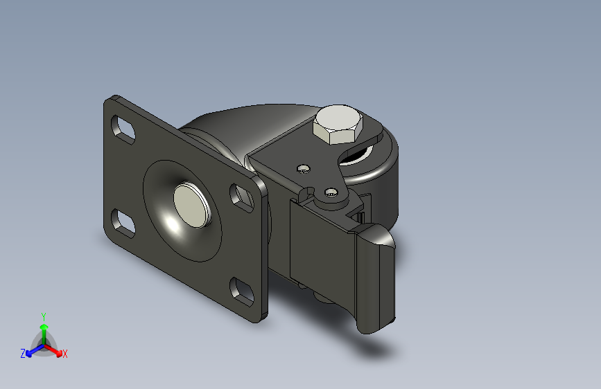 33&41&46&52  系列低重心活动刹车脚轮1.5