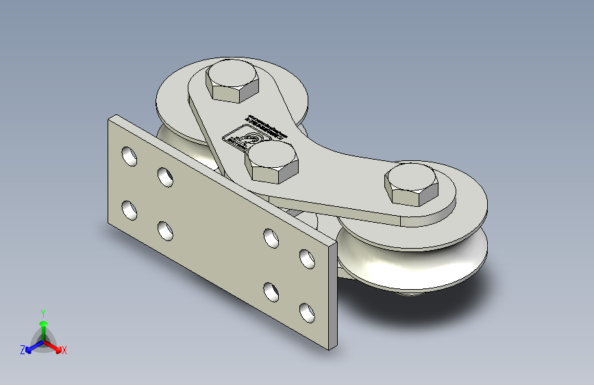 背靠背导轨轮U型双轴