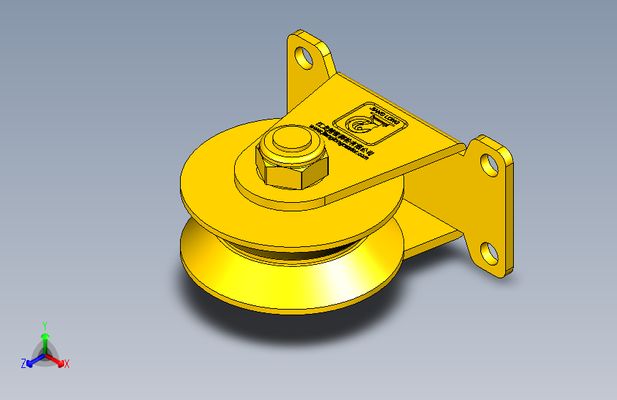 三角梯形导轨轮双轴V型