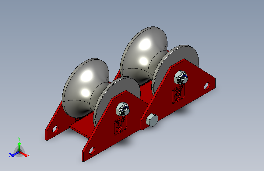导水管U型导轨两轮组