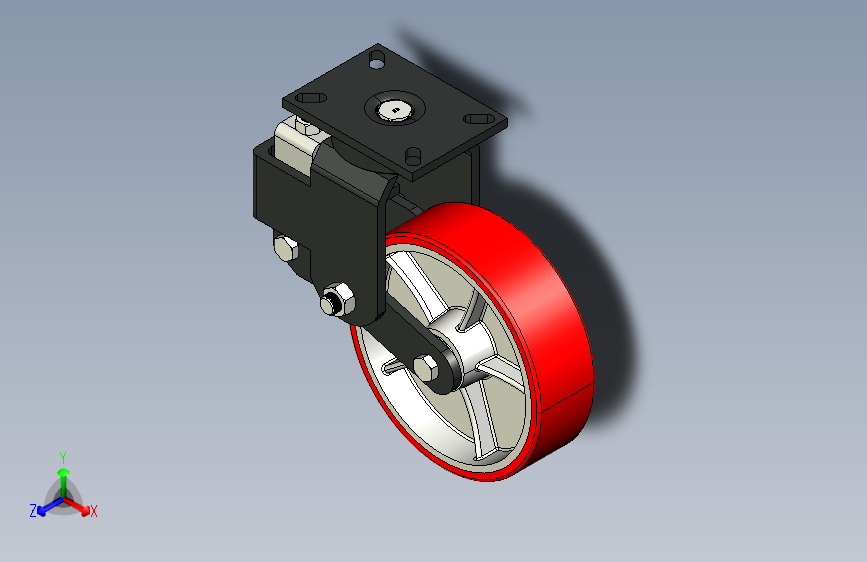 10x3超重型减震活动轮