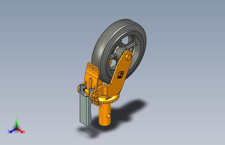 铸铁包胶美式鹰架轮脚轮_8×2