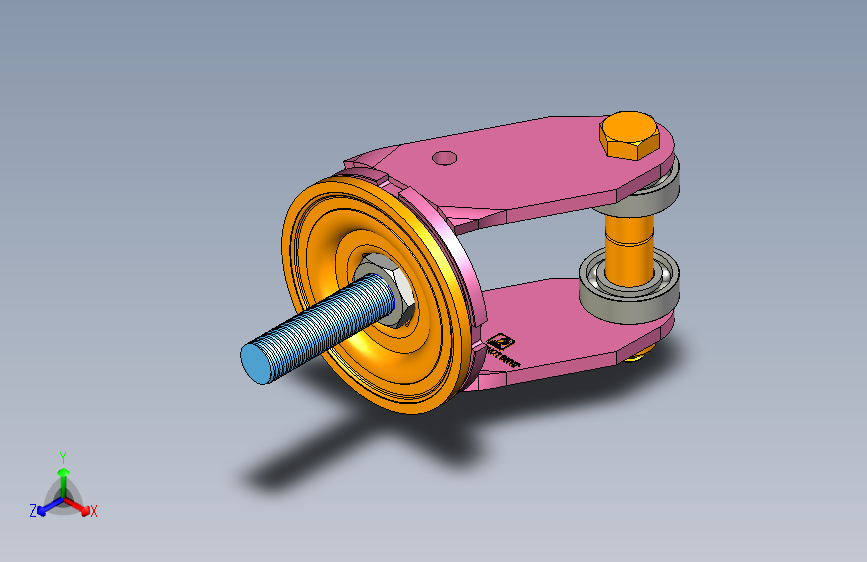 4寸丝杆活动脚轮_4×2