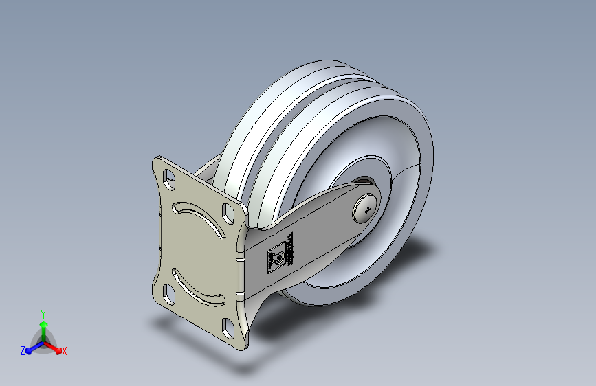 56系列硬橡胶固定轮脚轮_5