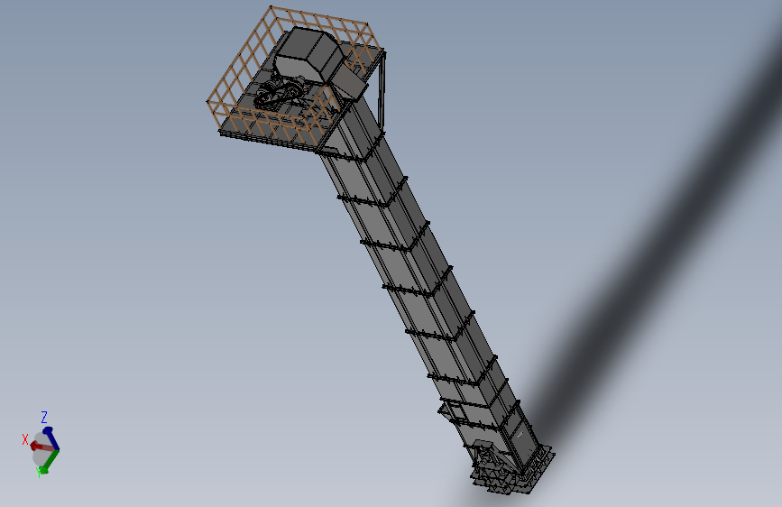斗式提升机设计CAD图纸+说明书+SolidWorks三维模型