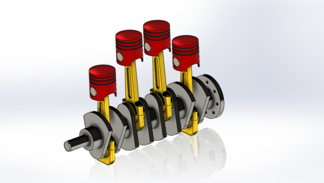 四缸发动机总成