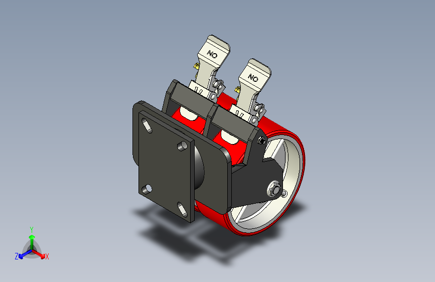 K8082-01超重型双排铸铁包PU刹车轮脚轮_8×3