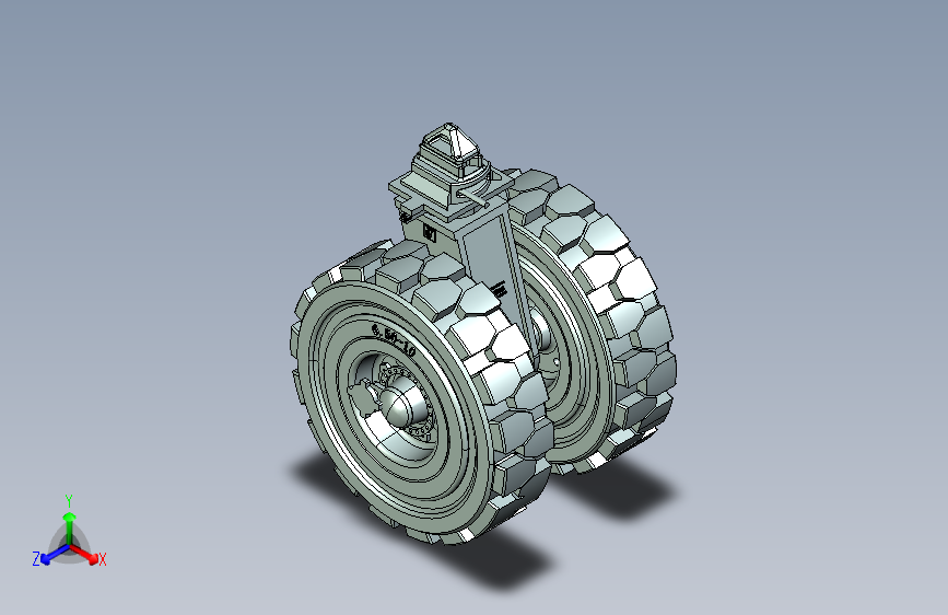 16寸_22寸实心集装箱脚轮脚轮_550×150（带刹车）