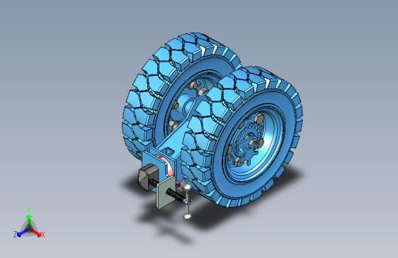 25寸实心集装箱脚轮 _带刹车款式脚轮_25燕尾锁