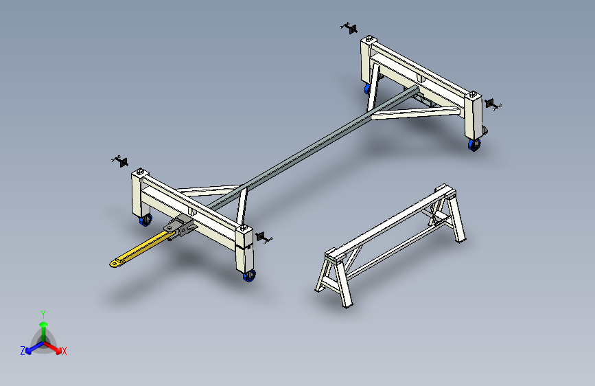 马凳+拖车架脚轮_2600