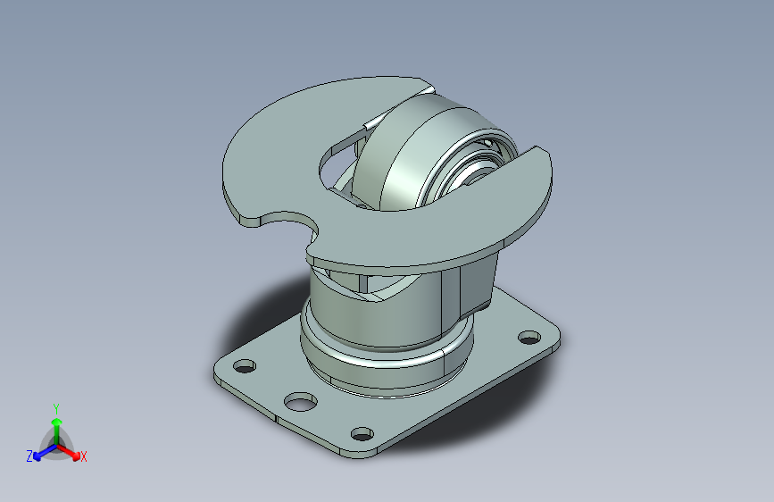 2822-02-NY-T（58mm-轮子96mm总高机场轮）脚轮_58