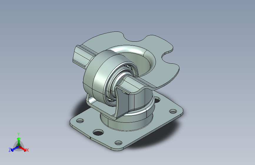 C2822-02-NY（58mm-轮子96mm总高机场轮）脚轮_58
