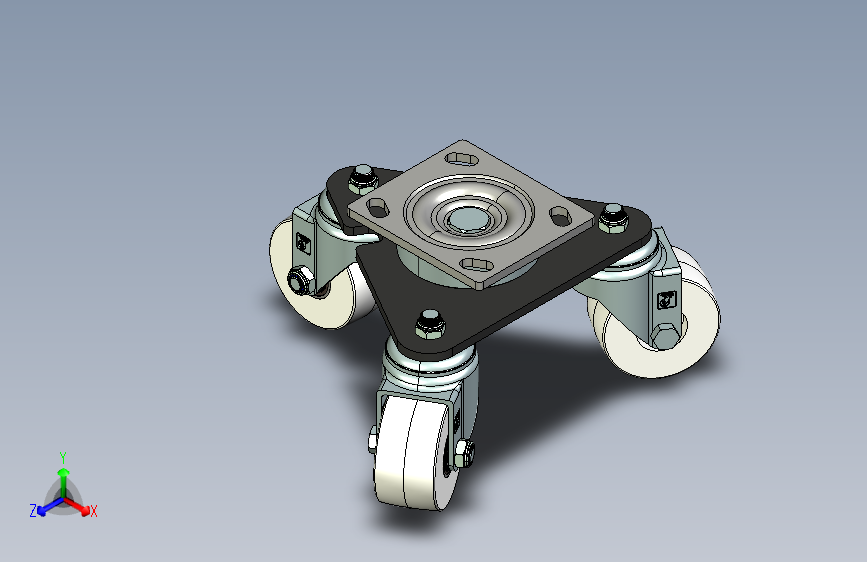 尼龙三角轮脚轮_3