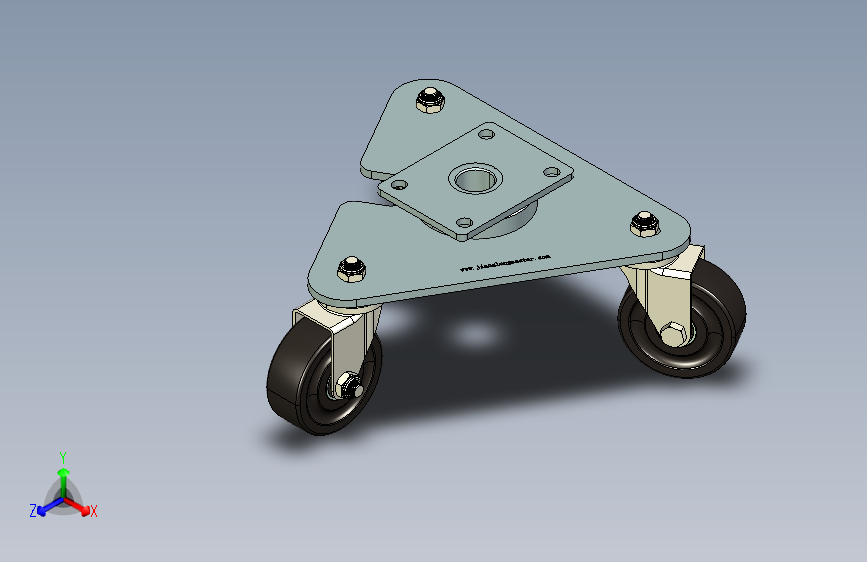 载重400kgs  三角轮脚轮_400