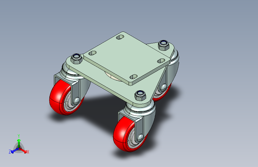 载重350kgs  三角轮3寸脚轮_350