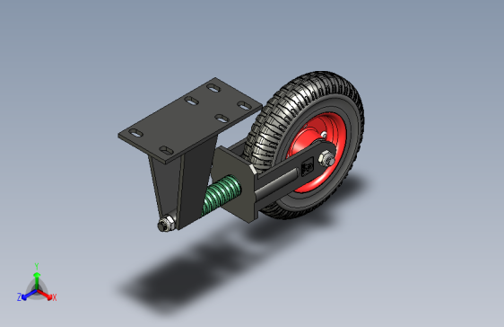 铁皮烽火V型架固定门轮脚轮_8×2