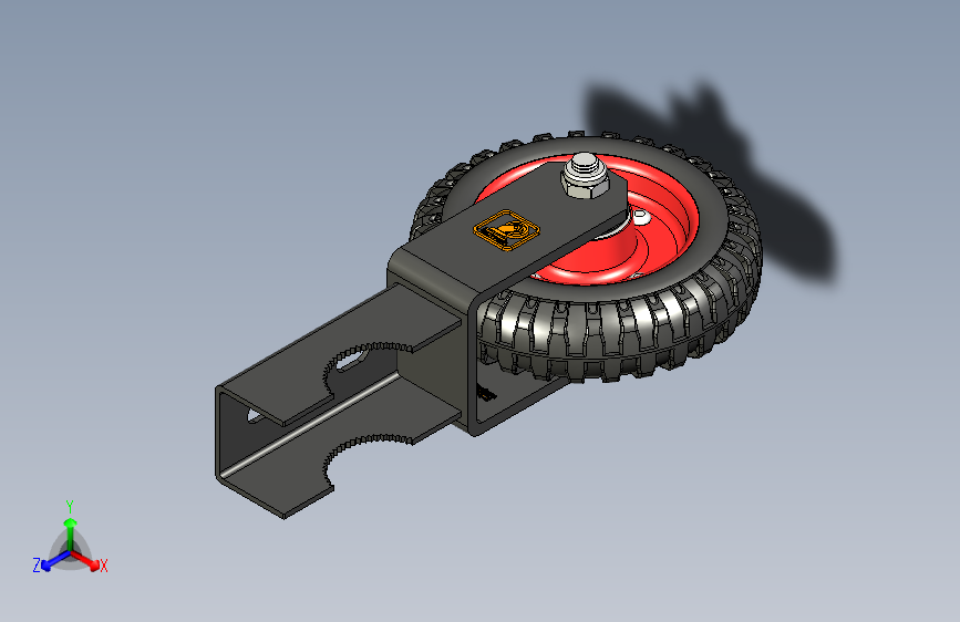 管道门轮烽火单轮脚轮_6×2