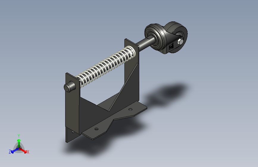 2寸硬橡胶蝴蝶架活动门轮脚轮_2寸左