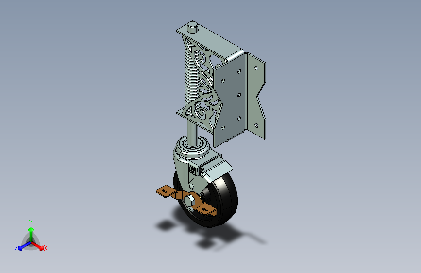 边刹尼龙蝴蝶门轮脚轮_4×1.25