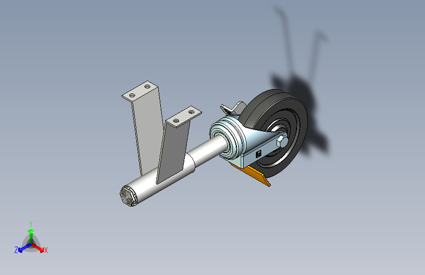硬橡胶V架门轮脚轮_4×2